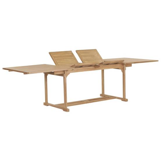 Très Grande Table de Jardin Extensible 180 à 280 cm en Teck Massif, avec Double Allonge, Idéale pour 12 Personnes – ComfortXL Outdoor Living - Image 1