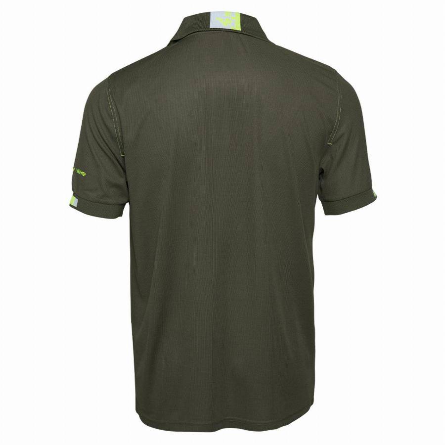 Polo - NORTH WAYS - Beven kaki/jaune fluo T.3XL 1404 kaki 3XL - Image 2