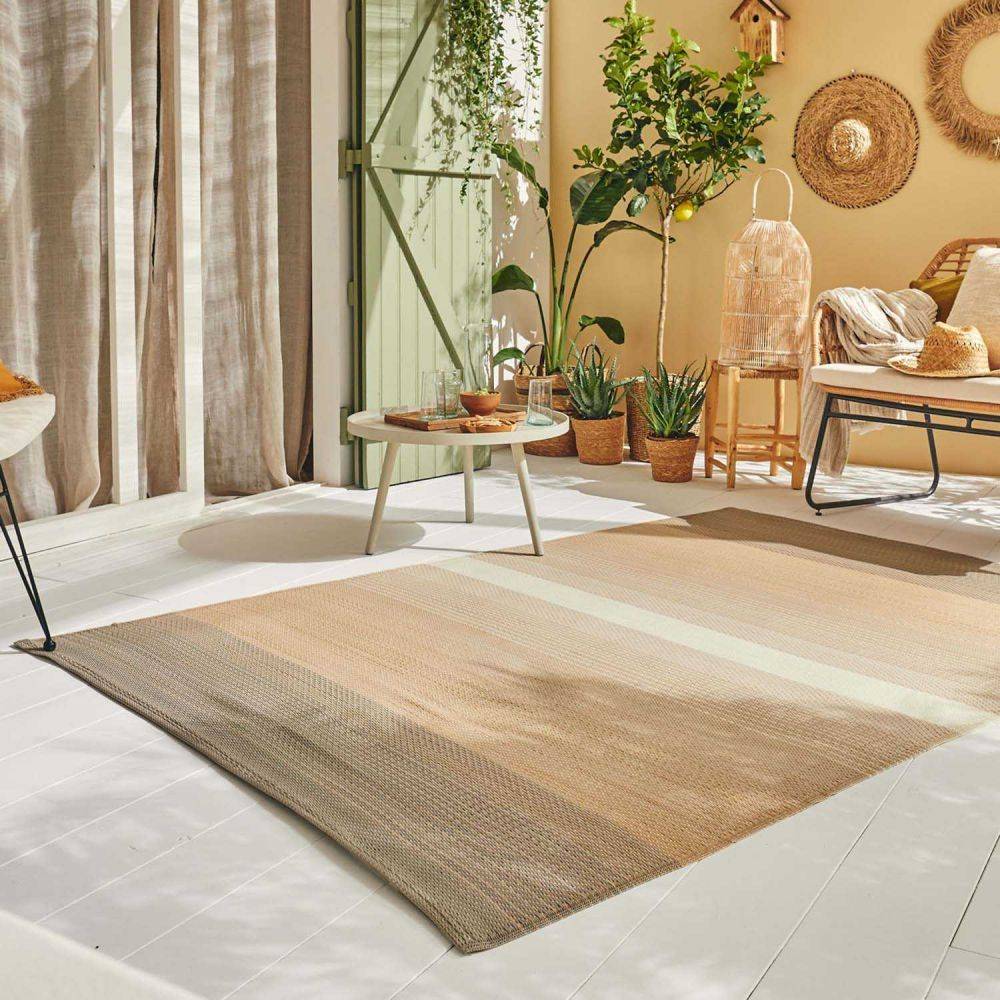 Jardindeco - Tapis extérieur en polypropylène Spargi 1744 beige 120 x 160 cm - Imagen 2