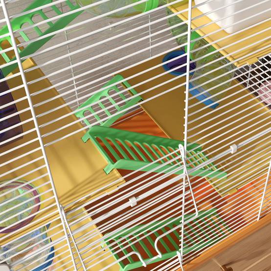 Cage pour hamster métal orange 46 x 30 x 58 cm - PANGIVO - Image 10
