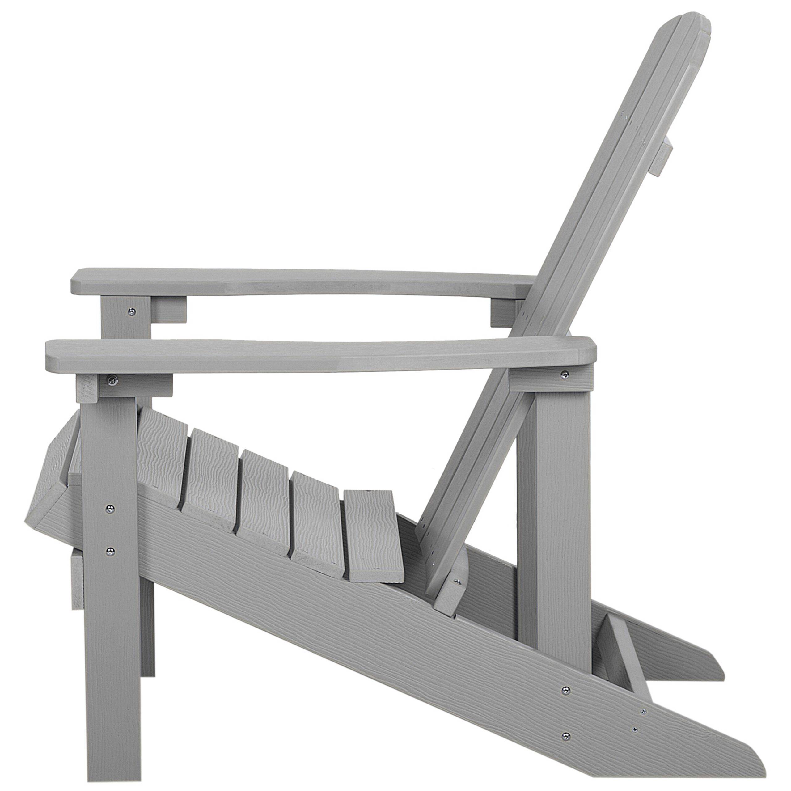 Beliani - Chaise de jardin Bois synthétique Gris clair ADIRONDACK - Beliani - Imagen 6