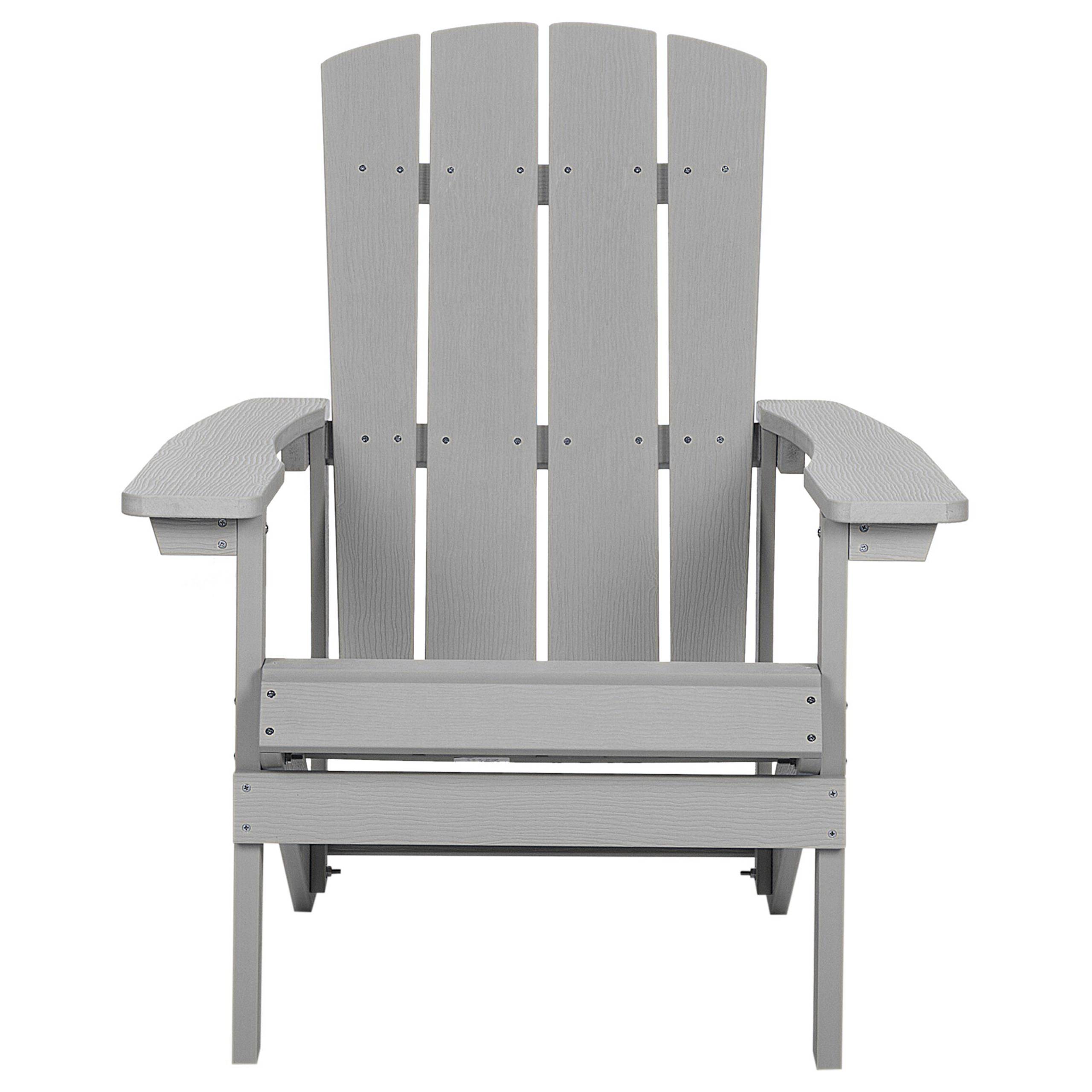 Beliani - Chaise de jardin Bois synthétique Gris clair ADIRONDACK - Beliani - Imagen 5