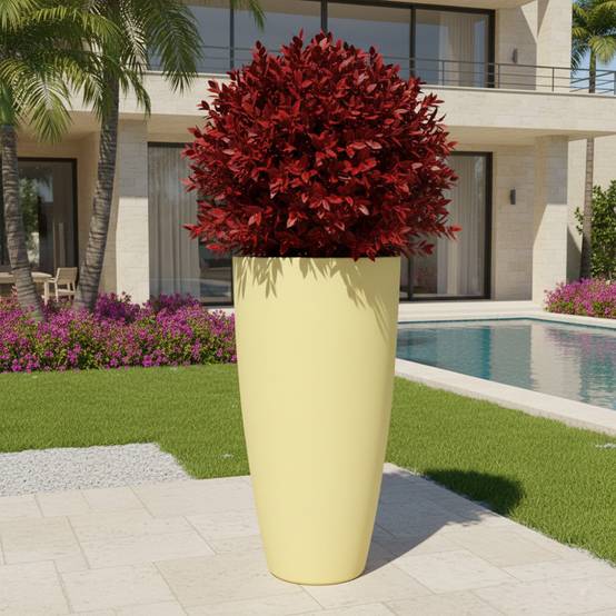 Pot de fleurs conique 200l delight - plast'up rotomoulage - Image 4