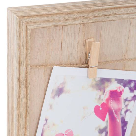 Atmosphera - Porte-photos "Telma" en bois et corde 48x48cm - Atmosphera Créateur d'intérieur - Image 3