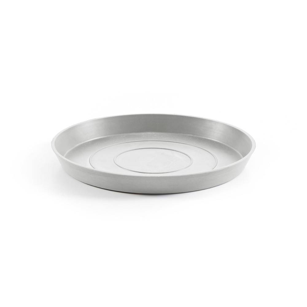 Ecopots - Soucoupe Round 25 Blanc Gris - Ø 21 x H. 2,5 cm ECOPOTS