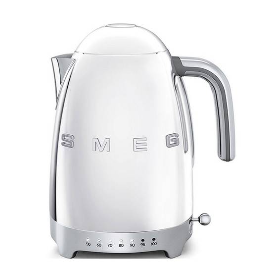 Bouilloire sans fil 1.7l 2400w acier inoxydable KLF04SSEU Smeg