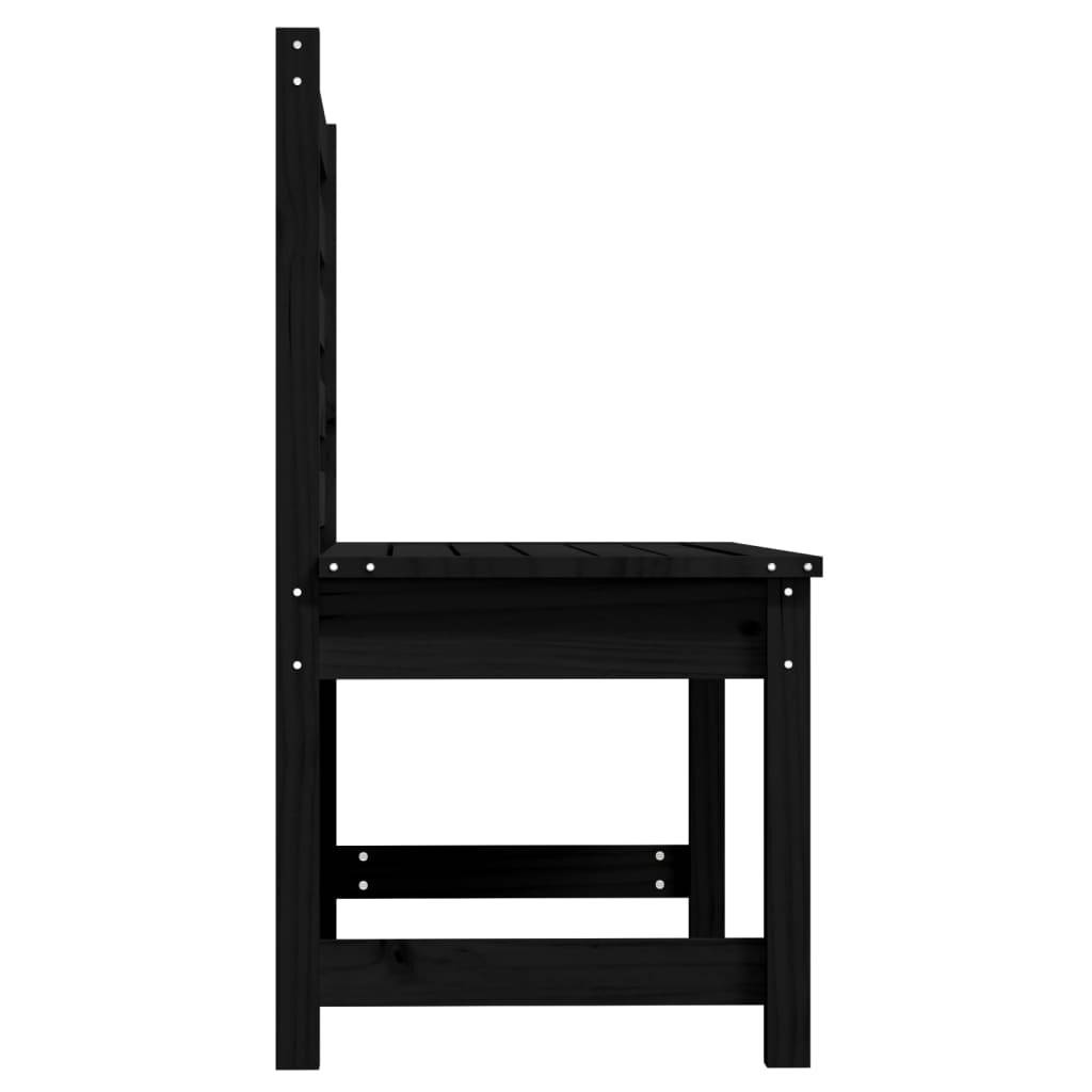 Helloshop26 - Banc de jardin meuble de patio d'extérieur terrasse 109 x 48 x 91,5 cm bois massif de pin noir - Imagen 3