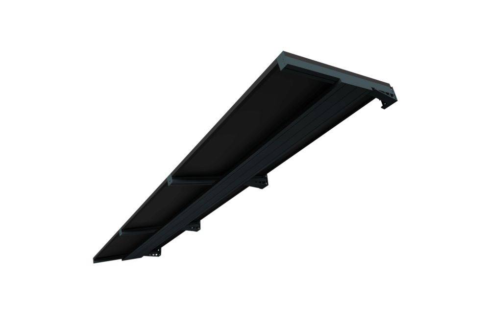 Ombrazur - Auvent solaire POWER Gris anthracite indépendant 2 panneaux - Imagen 4