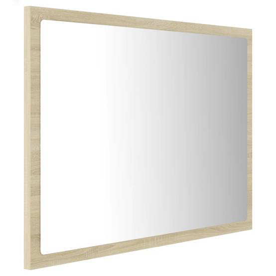 Helloshop26 - Miroir led de salle de bain 60 x 8,5 x 37 cm acrylique chêne - Imagen 1