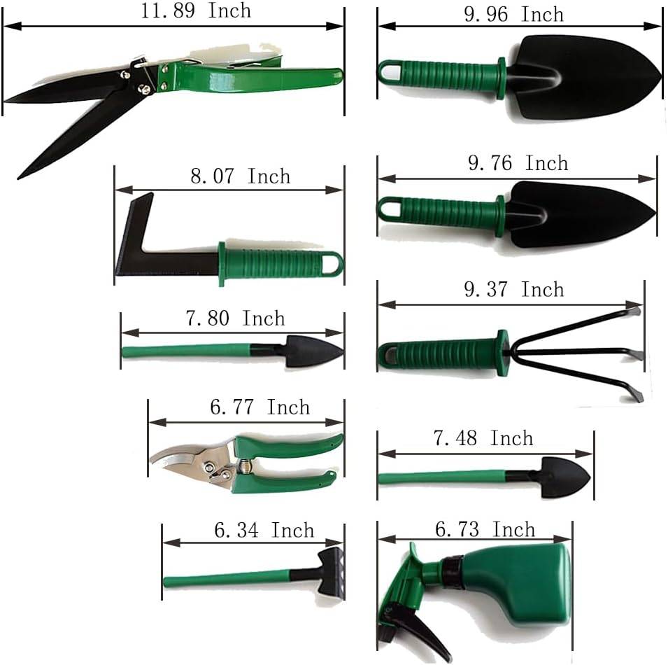 PELLE Outils De Jardin 10 Pièces SetValise Facile À Transporter Kit De PELLE Outils De Jardin 10 Pièces SetValise Facile À Transporter Kit De