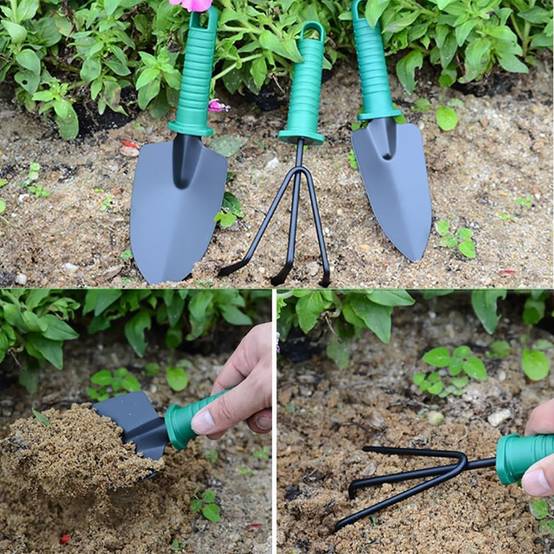 YAUNGEL Kit Jardinage 10 Pièces Acier Inoxydable Manches Bois - Sac Oxford + Genouillère + Gants - Cadeau Parfait