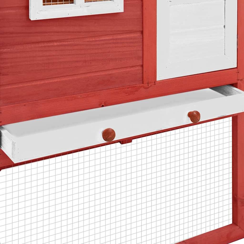 Grand poulailler bois de sapin avec nichoir et parc extérieur Rouge – ComfortXL Outdoor Living - Image 8