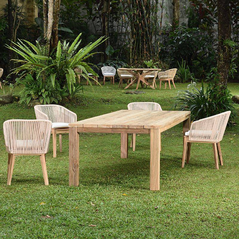 Table en teck recyclé 240 x 100 cm Callao - Gecko Jardin - Imagen 5