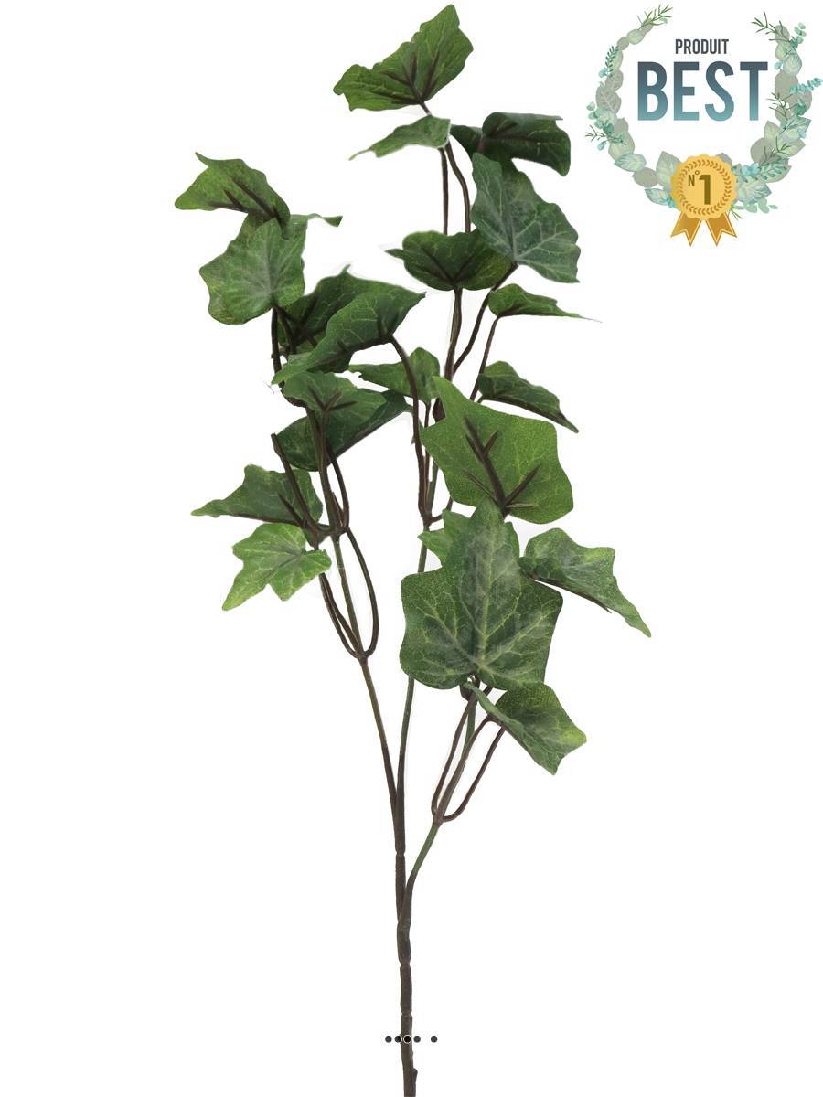 Artificielles - Lierre artificiel en piquet H 55 cm 24 feuilles Froasted - BEST - couleur: Vert-jaune - Imagen 1