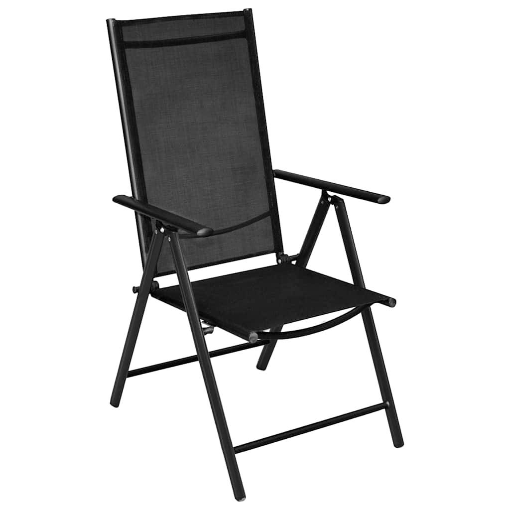 Vidaxl - Ensemble à manger de jardin 5 pcs-Salons de jardin Aluminium Noir - Image 3