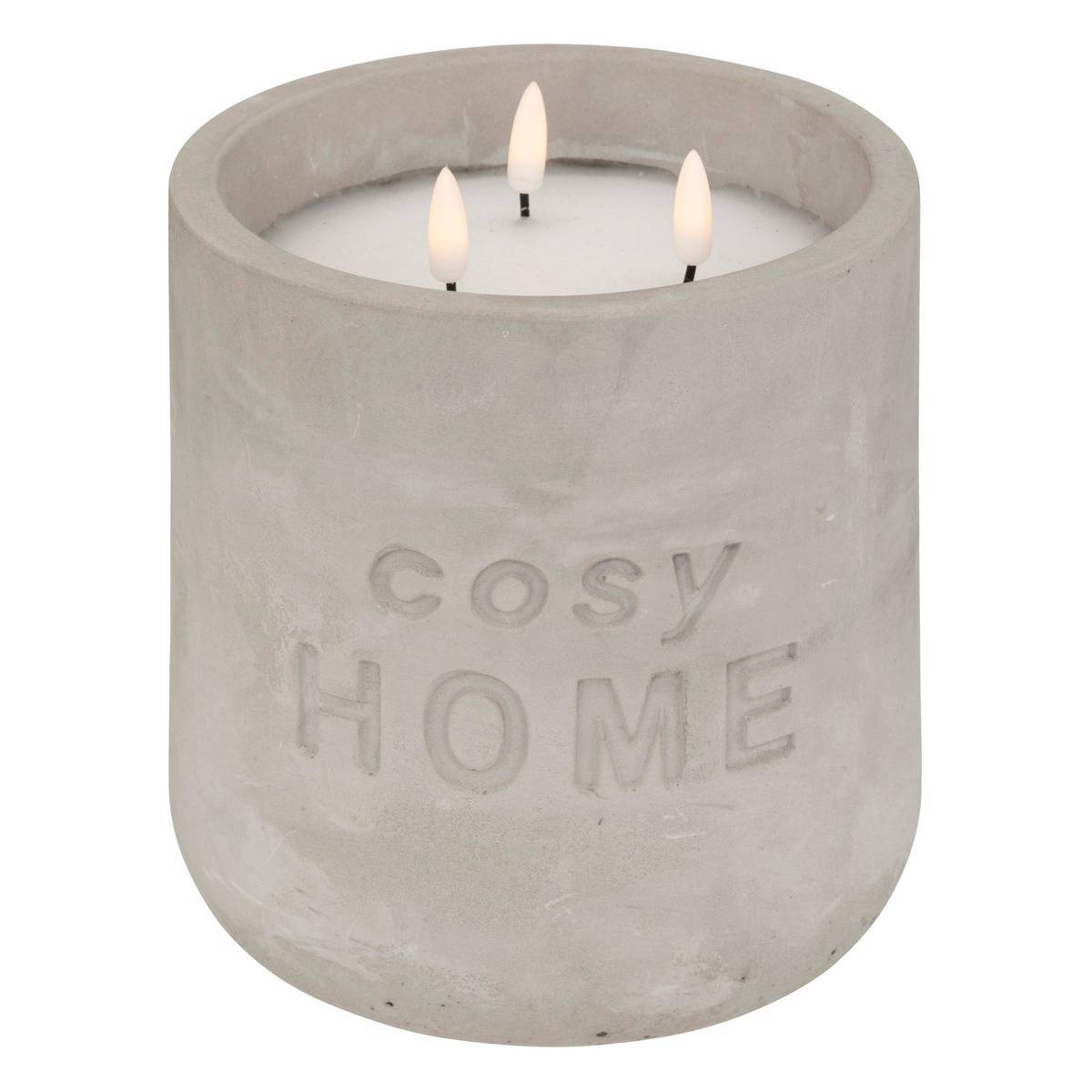 Atmosphera - Bougie LED So Cosy contenant ciment gris - Atmosphera Créateur d'intérieur