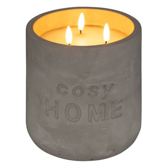 Atmosphera - Bougie LED So Cosy contenant ciment gris - Atmosphera Créateur d'intérieur - Image 2