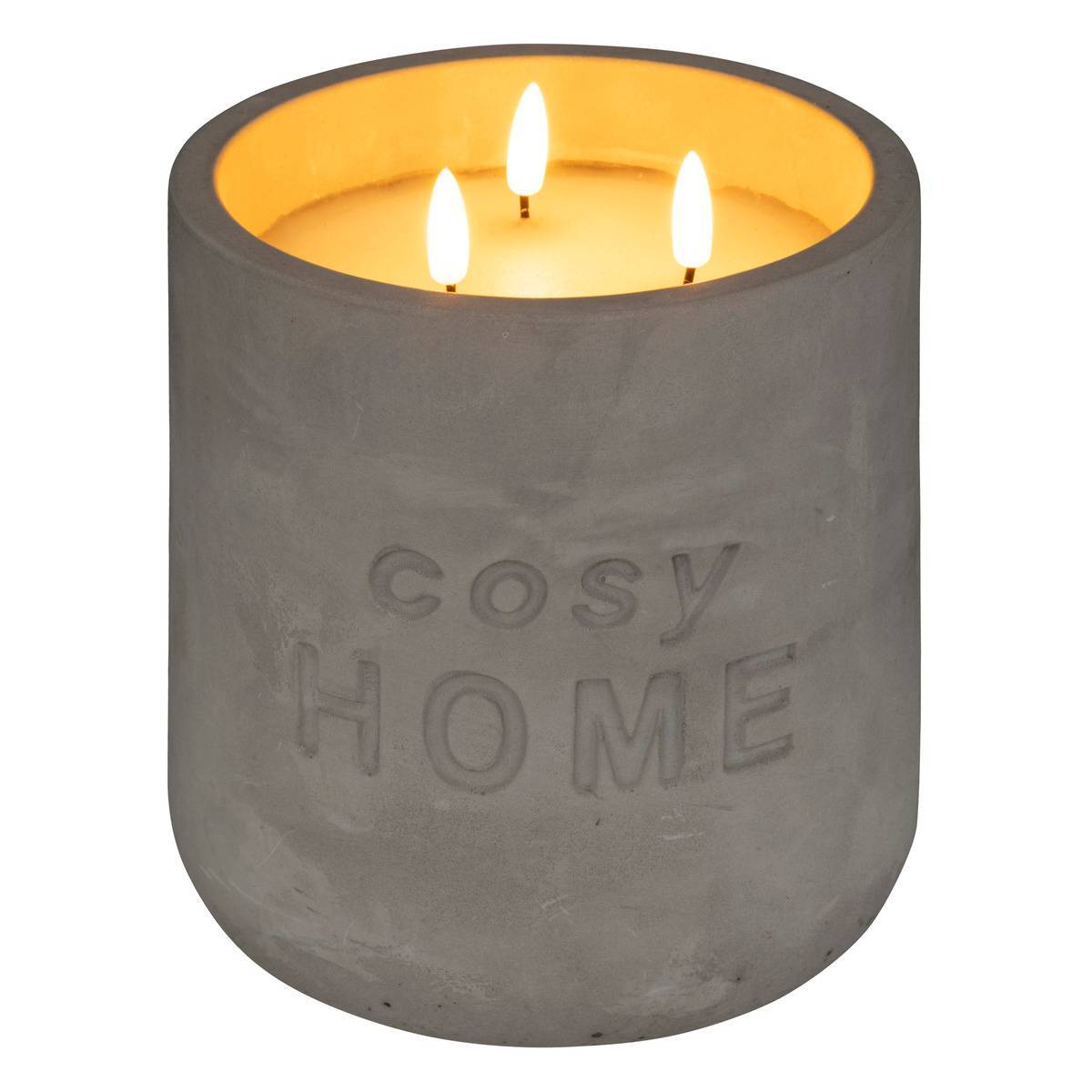 Atmosphera - Bougie LED So Cosy contenant ciment gris - Atmosphera Créateur d'intérieur - Image 2