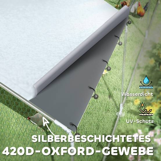 Enclos pour volailles acier galvanisé gris 800 x 300 x 195 cm - PANGIVO - Image 7