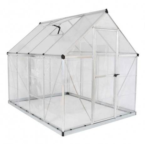 Canopia - Serre de jardin en polycarbonate Hybrid  4,50 m², Couleur Argent, Ancrage au sol Non - Imagen 4