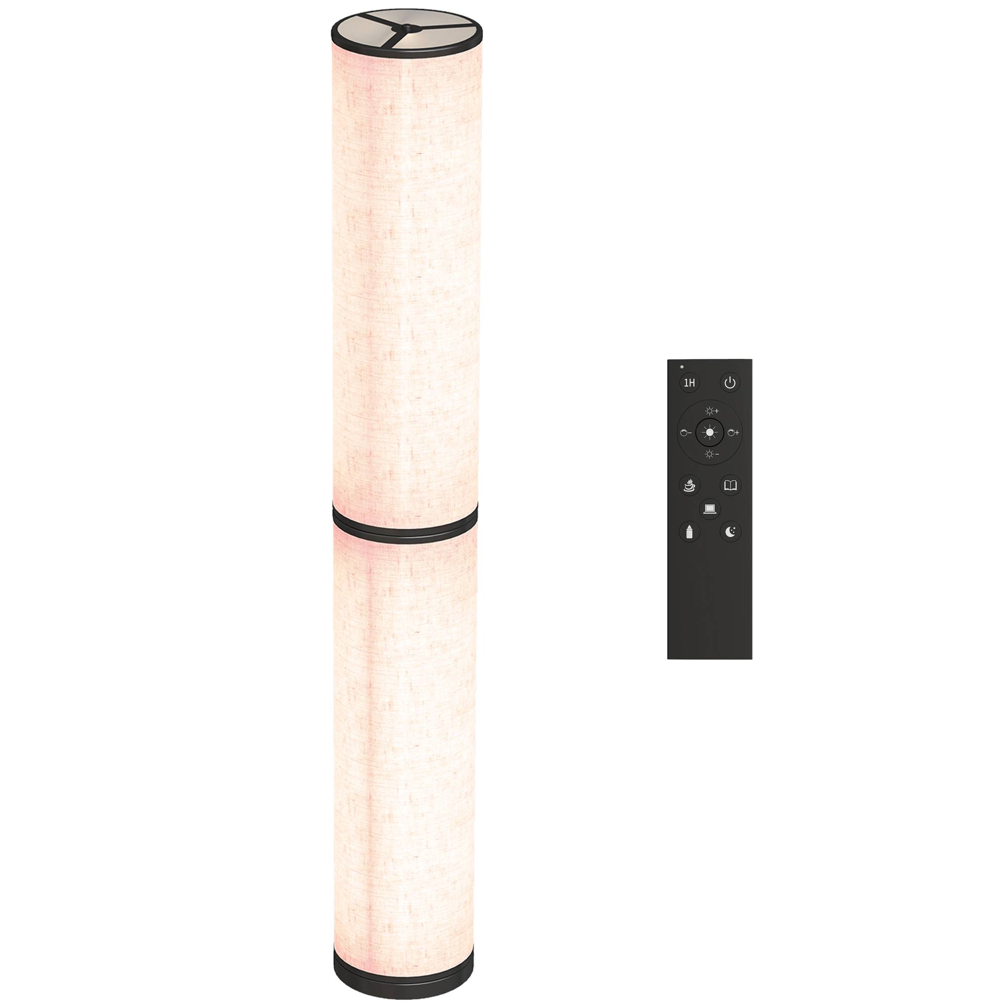 Lampadaire beige salon teinte lumineuse ajustable télécommande magnétique et minuterie - Image 2