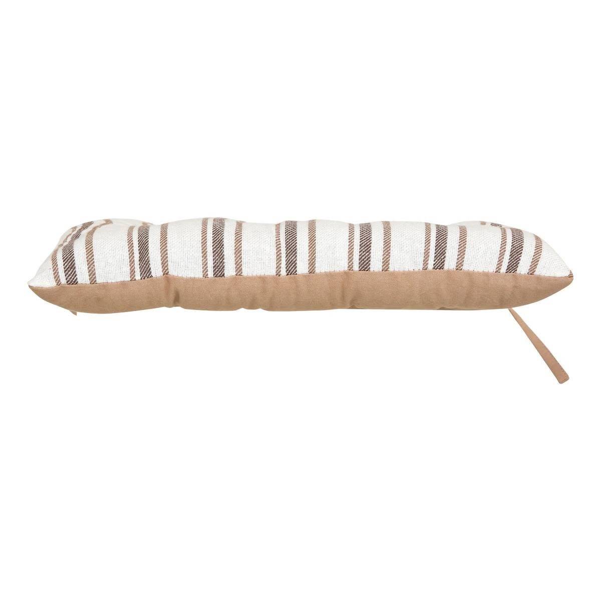 Galette de Chaise à Rayures "Groove" 38x38cm Beige - Image 2