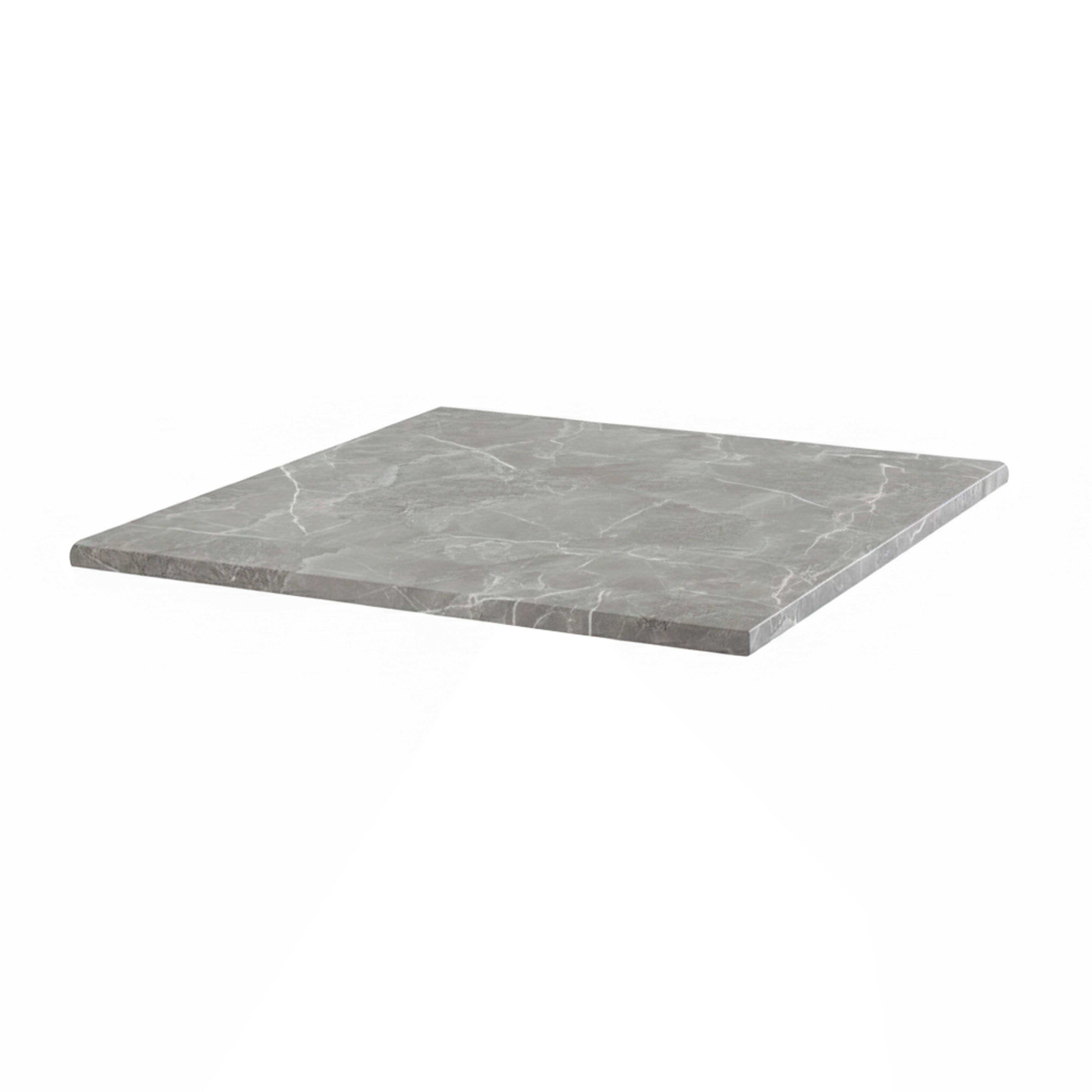 Oviala - Plateau de table carré stratifié 60 x 60 cm marbre gris Haussmann - Oviala - Imagen 1