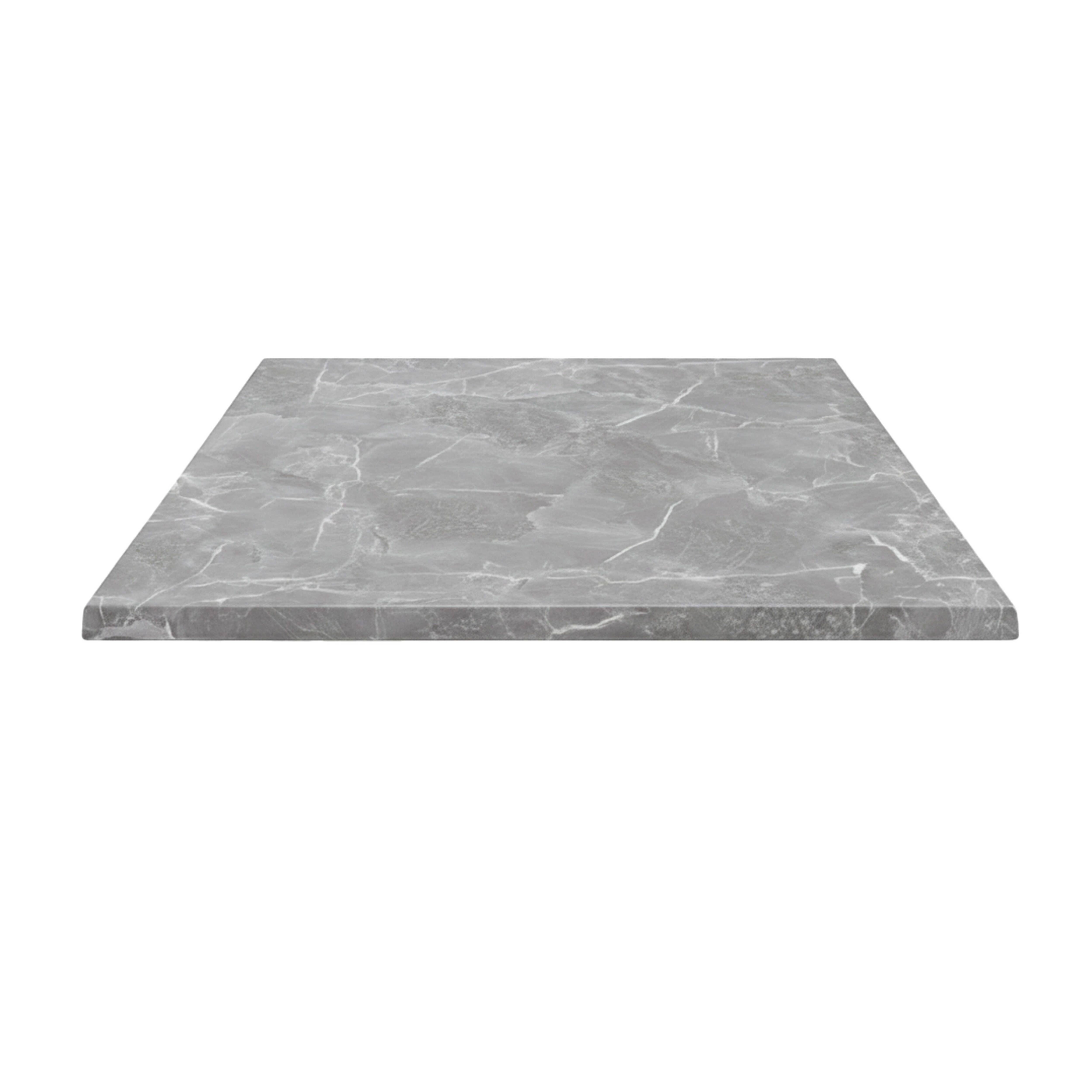 Oviala - Plateau de table carré stratifié 60 x 60 cm marbre gris Haussmann - Oviala - Imagen 3