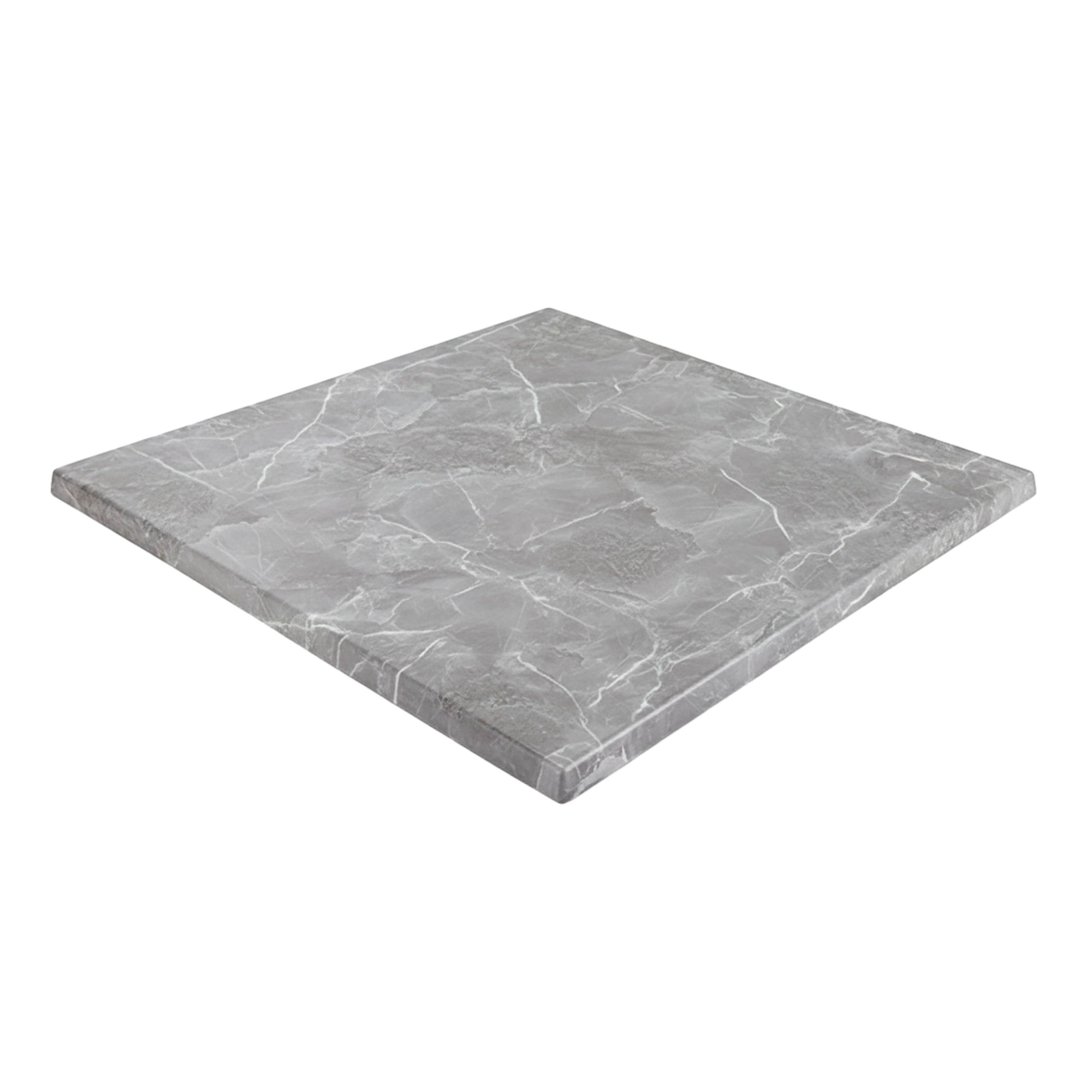 Oviala - Plateau de table carré stratifié 60 x 60 cm marbre gris Haussmann - Oviala - Imagen 2