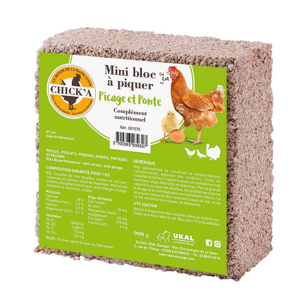 Chick'a - Mini-bloc à piquer complément alimentaire CHICK'A