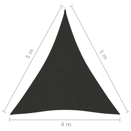 Helloshop26 - Voile toile d'ombrage parasol tissu oxford triangulaire 4 x 5 x 5 m anthracite - Imagen 6