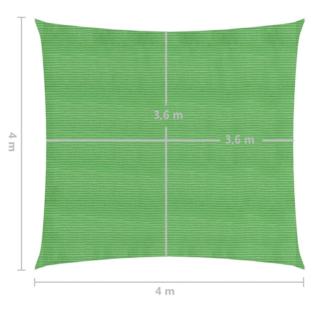 Helloshop26 - Voile d'ombrage 160 g/m² vert clair 4 x 4 m PEHD - Imagen 6