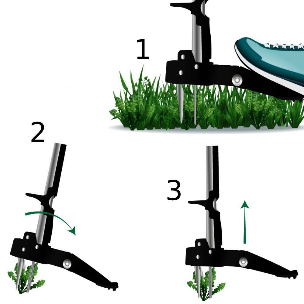 Terre Jardin - Désherbeur manuel 4 griffes aluminium RootKiller - Imagen 4