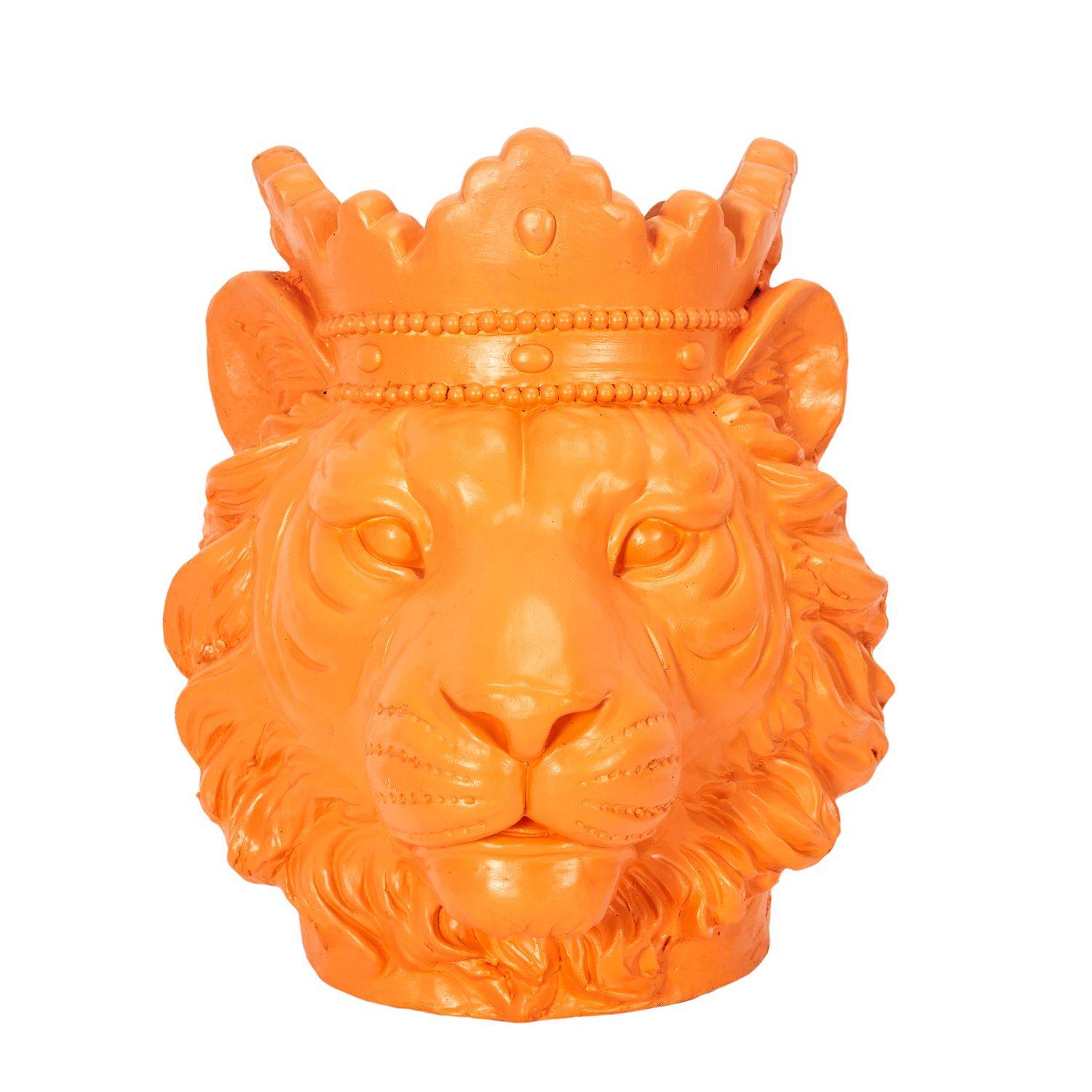 Sans Marque - Cache-pot Lion pour plante - Intérieur et Extérieur - Hauteur 35 cm - Orange - Toilinux - Imagen 2