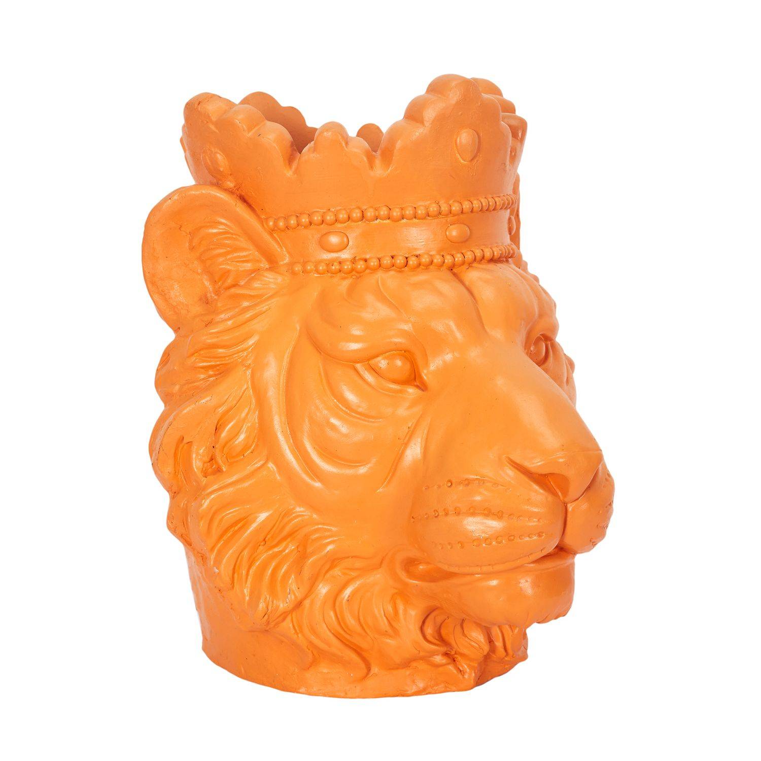 Sans Marque - Cache-pot Lion pour plante - Intérieur et Extérieur - Hauteur 35 cm - Orange - Toilinux - Imagen 1
