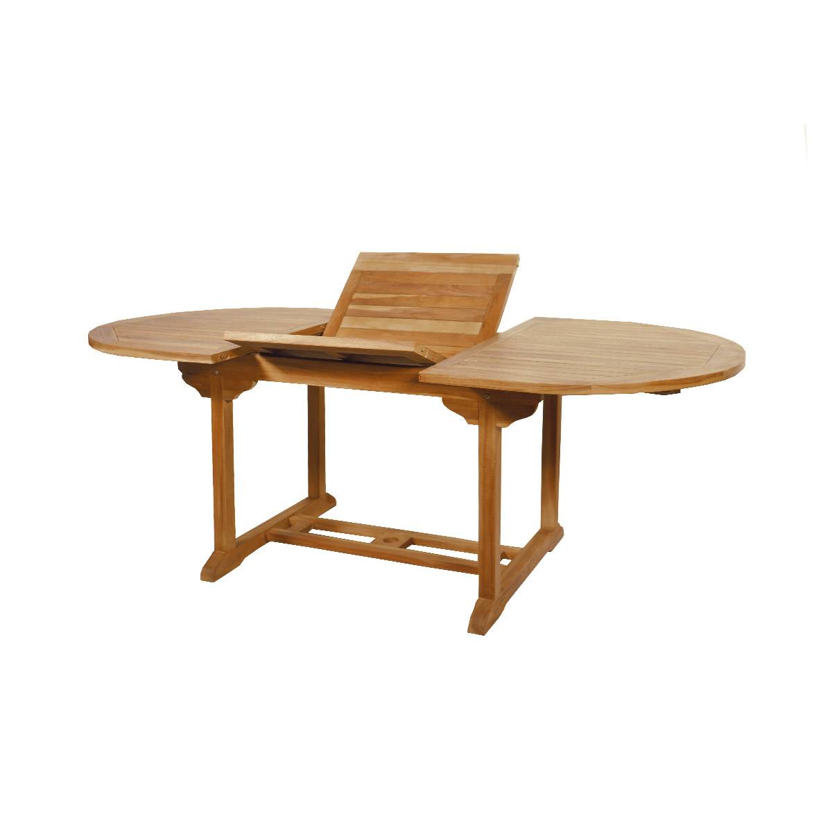 Autre - Salon de jardin en teck grade C Lombok : table ovale + 6 chaises - Cémonjardin - Image 7