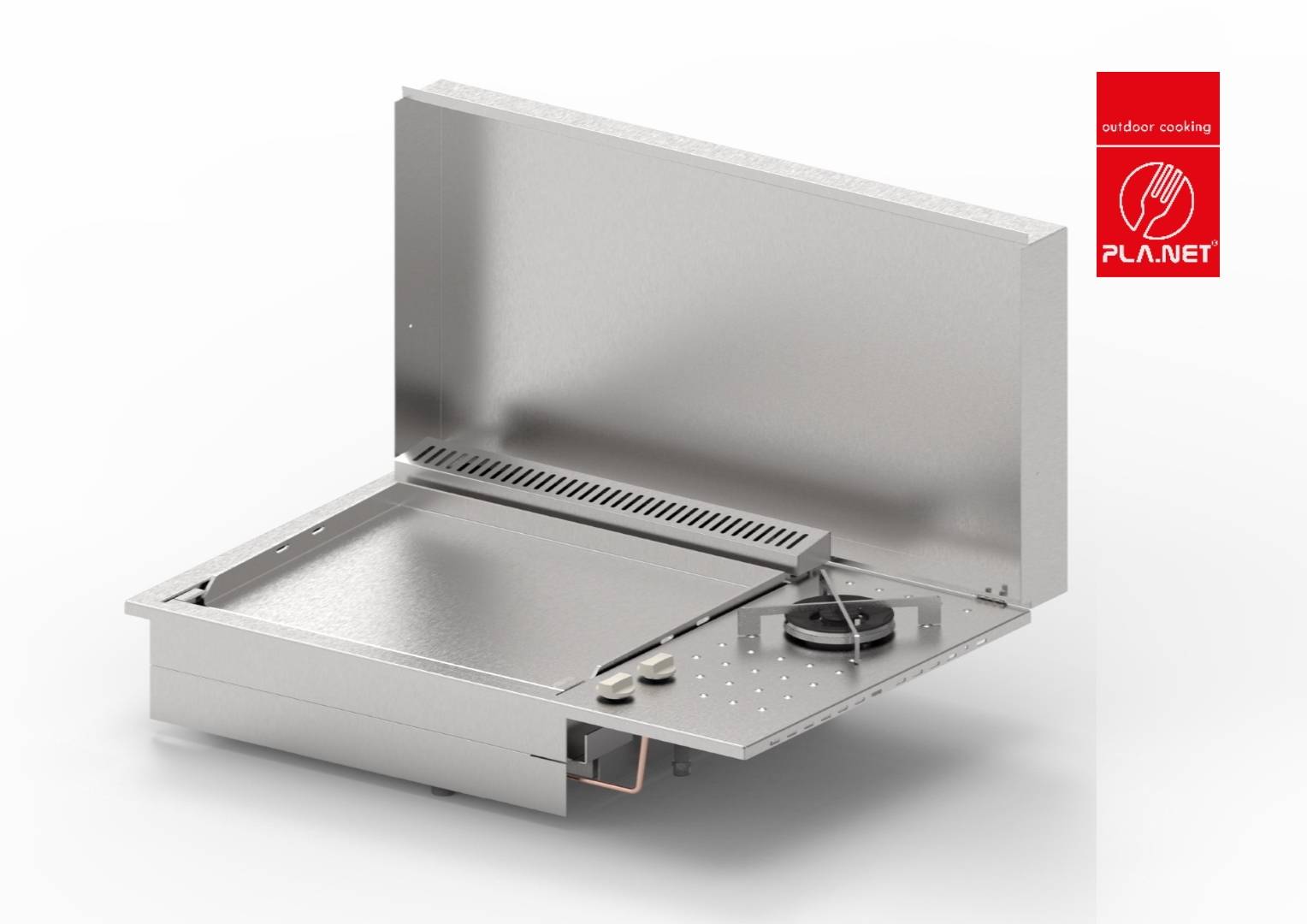 Plancha Planet - Plancha OASI 80 Lisse - FDUAL + couvercle - Image 1