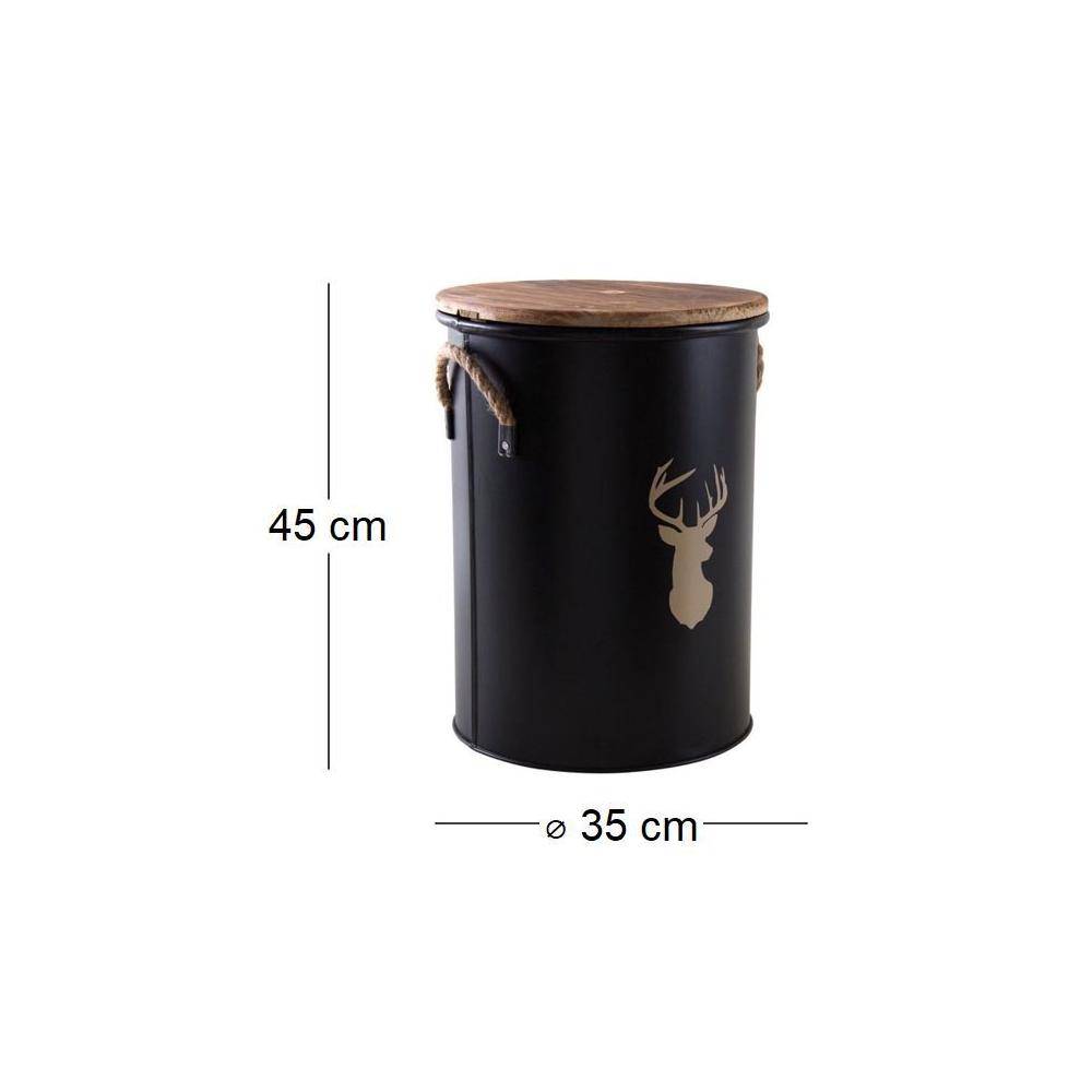 Aubry Gaspard - Tabouret et seau à pellets - Imagen 3