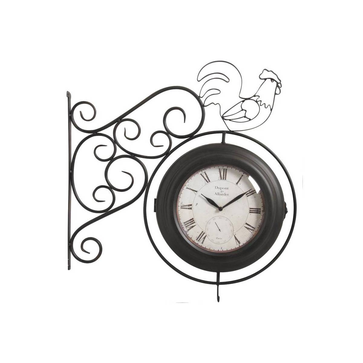Aubry Gaspard - Horloge murale coq double face