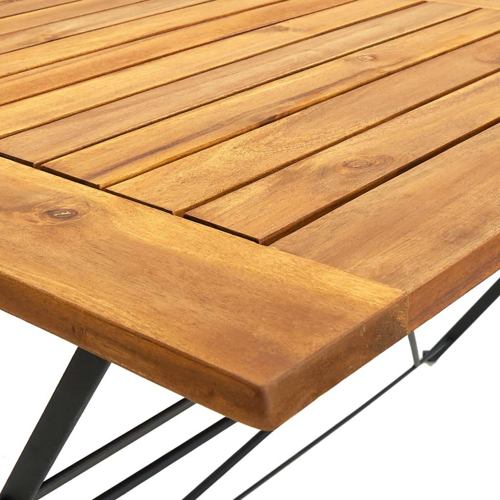 ComfortXL - Table de Jardin Pliable 120x70 cm en Bois d'Acacia avec Trou Central pour Parasol – ComfortXL Outdoor Living - Image 5