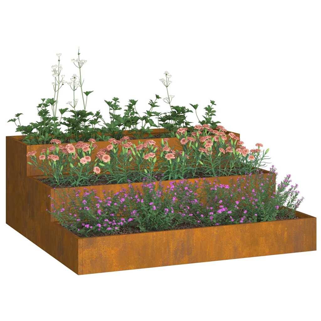 ComfortXL - Jardinière Carrée Acier Corten Potager Surélevé Jardin Effet Rouillé 90cm – ComfortXL Outdoor Living - Image 3