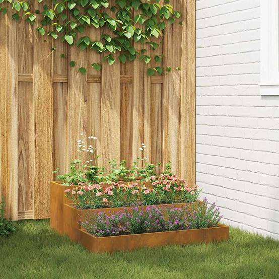 ComfortXL - Jardinière Carrée Acier Corten Potager Surélevé Jardin Effet Rouillé 90cm – ComfortXL Outdoor Living - Image 1