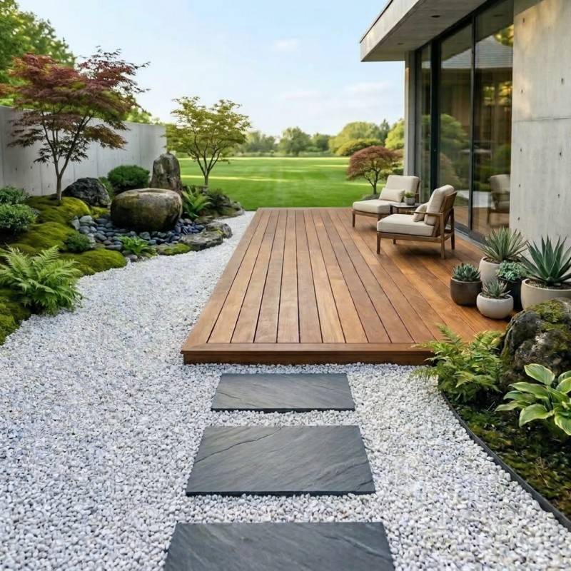 Jardinex - Pas japonais ardoise 40 x 30 x 3 cm - Noir  (Lot de 5) - Jardinex - Imagen 4