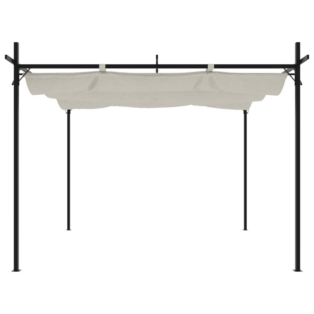 Pergola aluminium et acier crème 295 x 292 x 230 cm - PANGIVO - Image 3