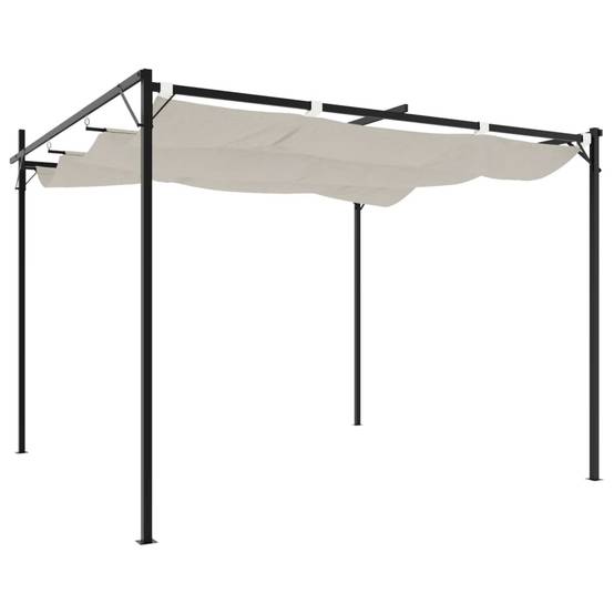 Pergola aluminium et acier crème 295 x 292 x 230 cm - PANGIVO - Image 5