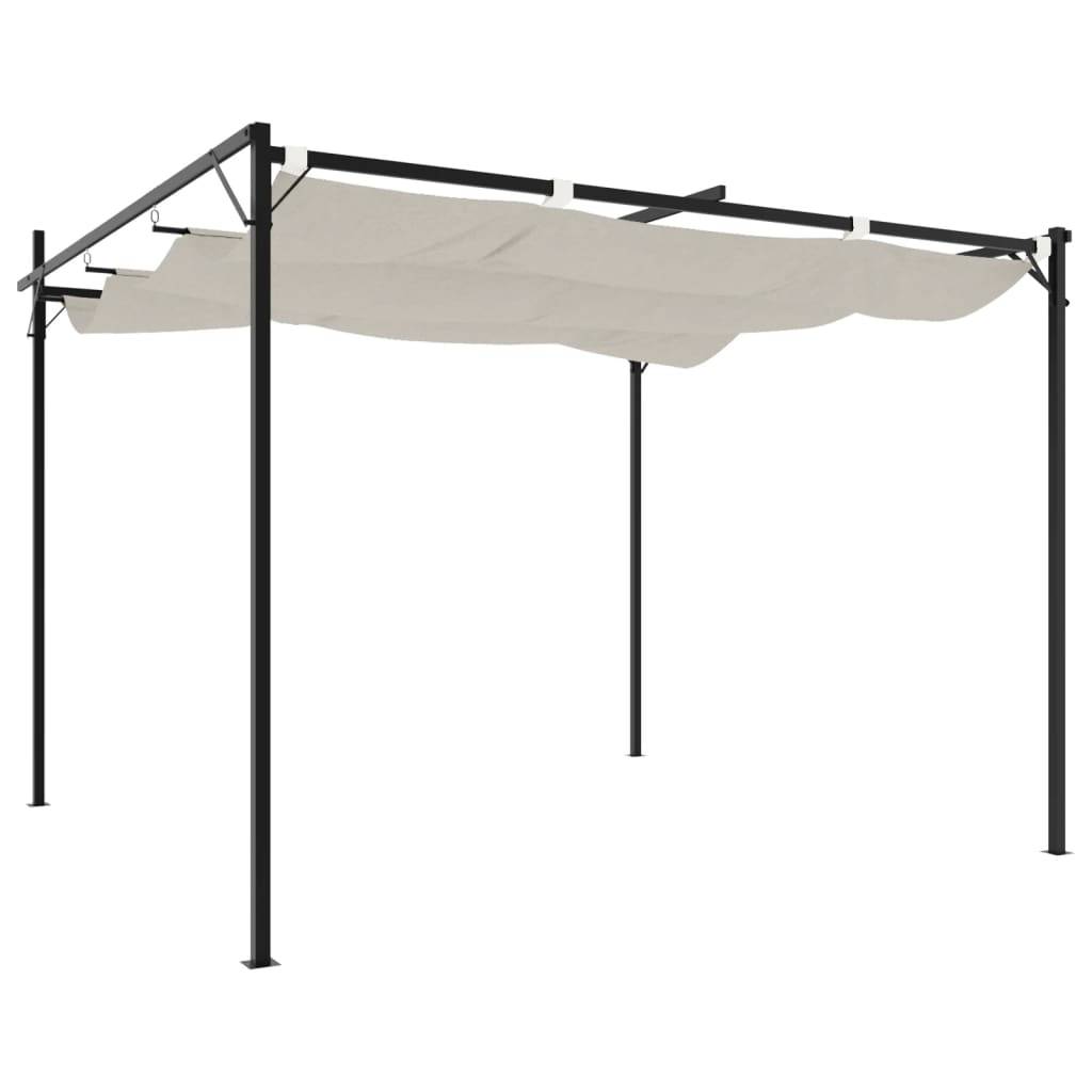 Pergola aluminium et acier crème 295 x 292 x 230 cm - PANGIVO - Image 5