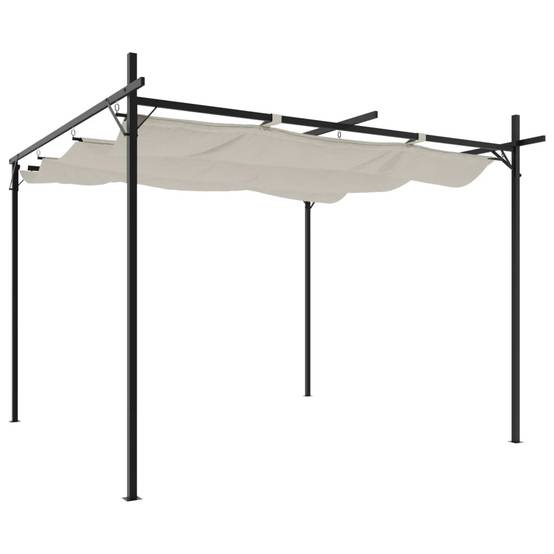 Pergola aluminium et acier crème 295 x 292 x 230 cm - PANGIVO - Image 2