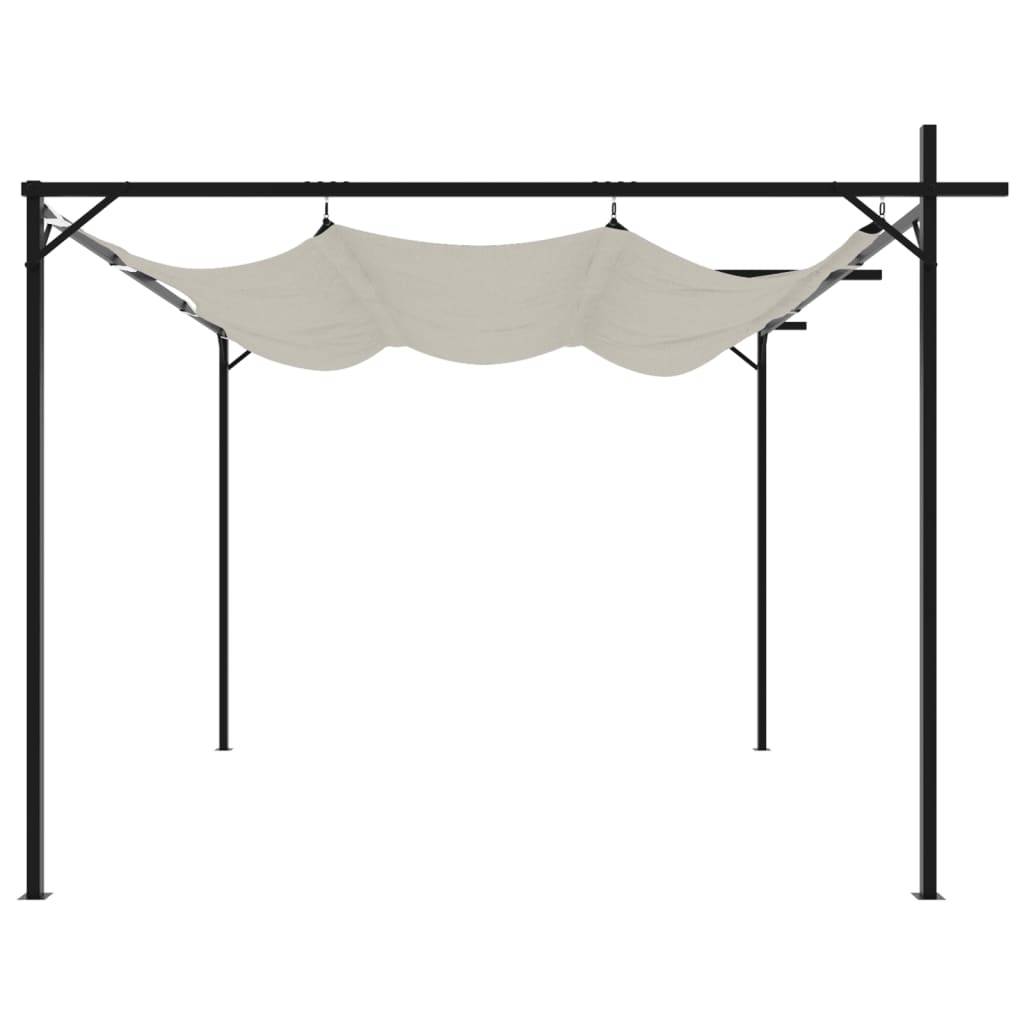Pergola aluminium et acier crème 295 x 292 x 230 cm - PANGIVO - Image 4