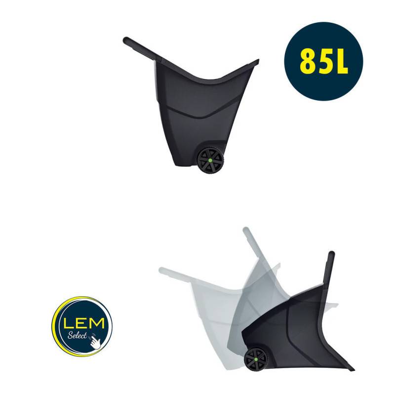 Lem Select - Chariot de jardin noir sur roues Load & Go II 85L - Imagen 3