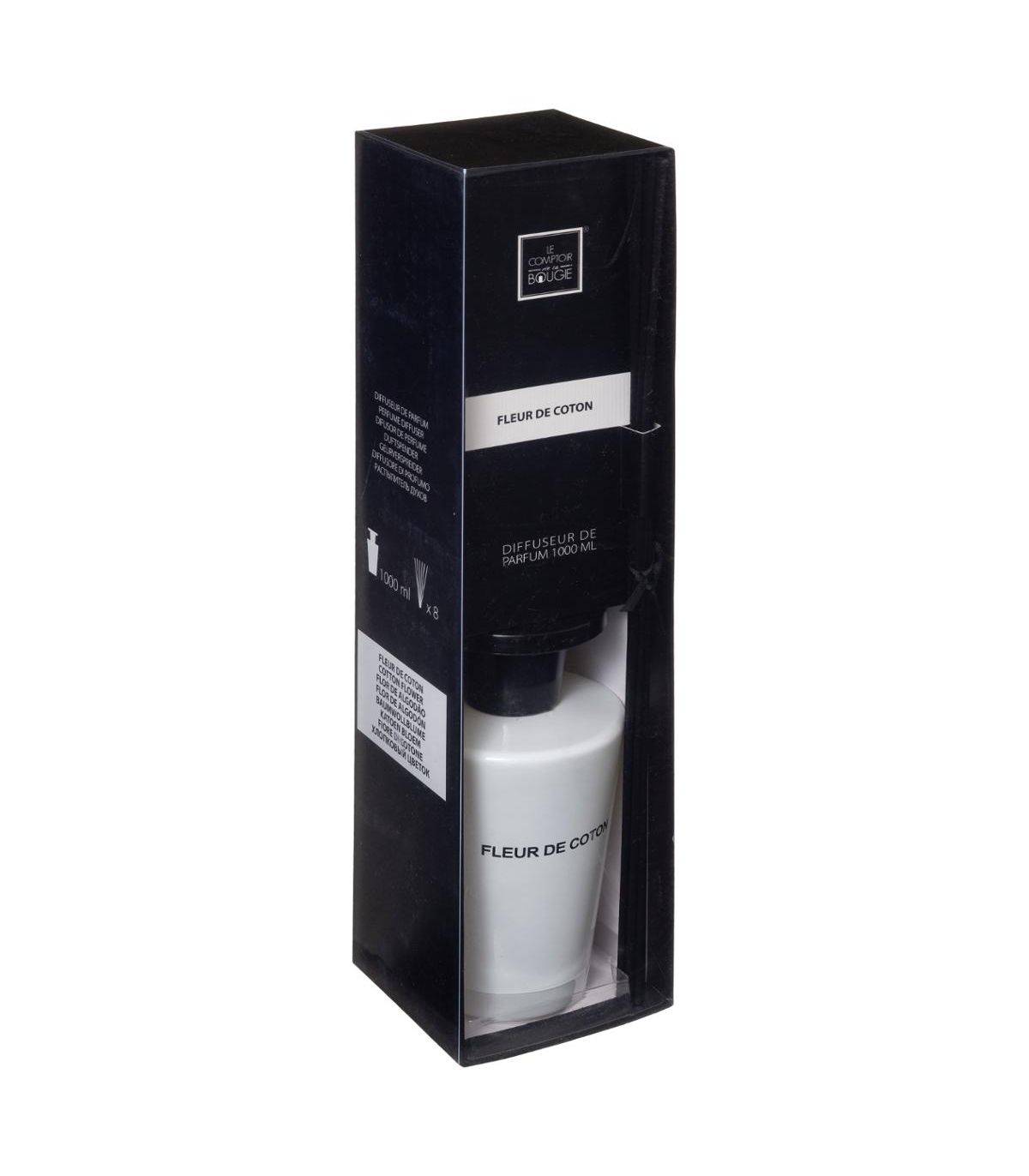 Diffuseur de parfum Fleur de coton 1000 ml avec 8 Bâtonnets - Imagen 2